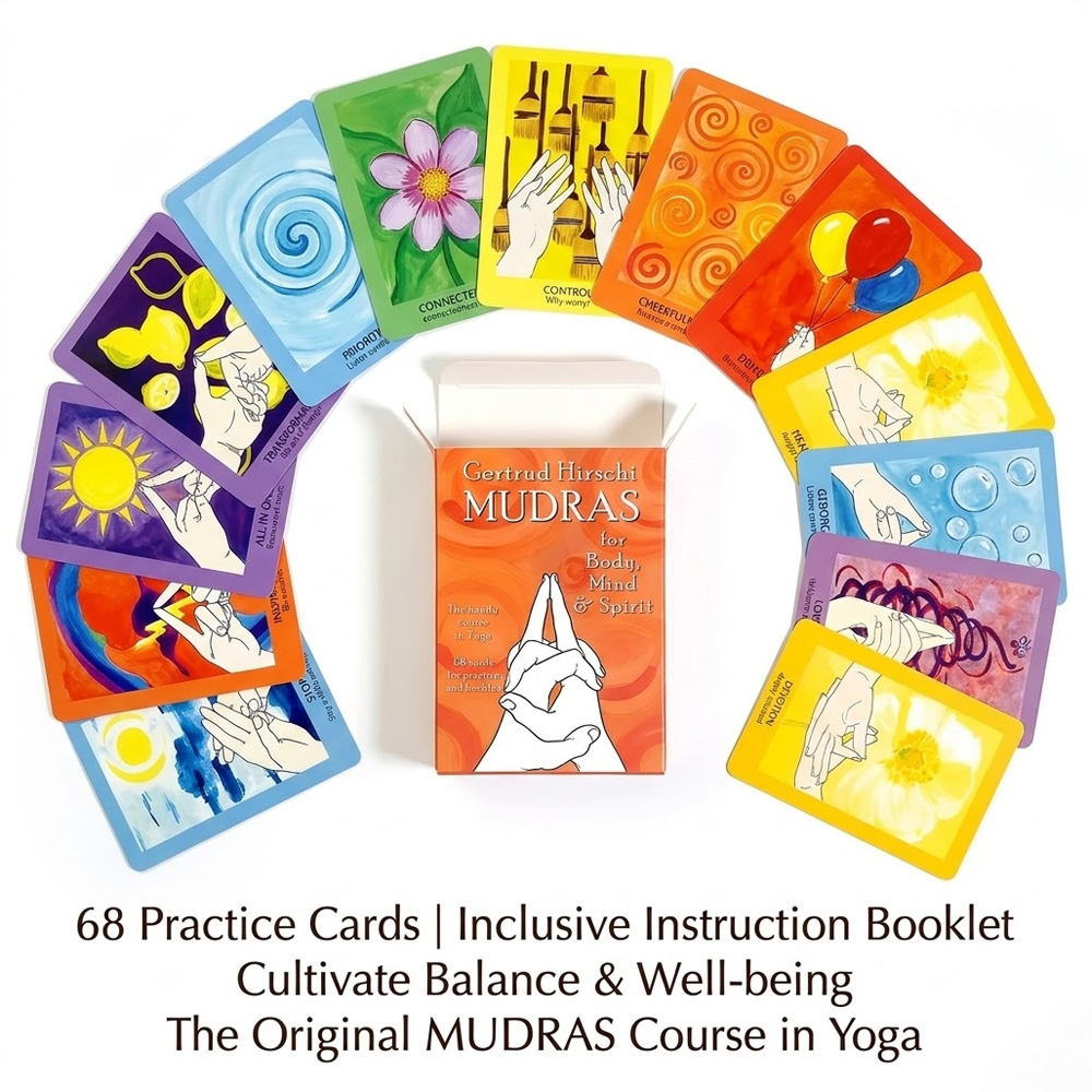 Wellness X - 68-Card Yoga Mudra Deck (10.3 x