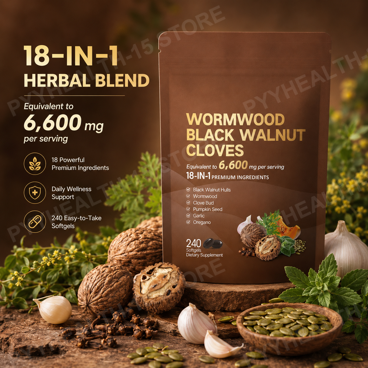 18-in-1 Wormwood Black Walnut  – обзор и цена Herbal Wellness