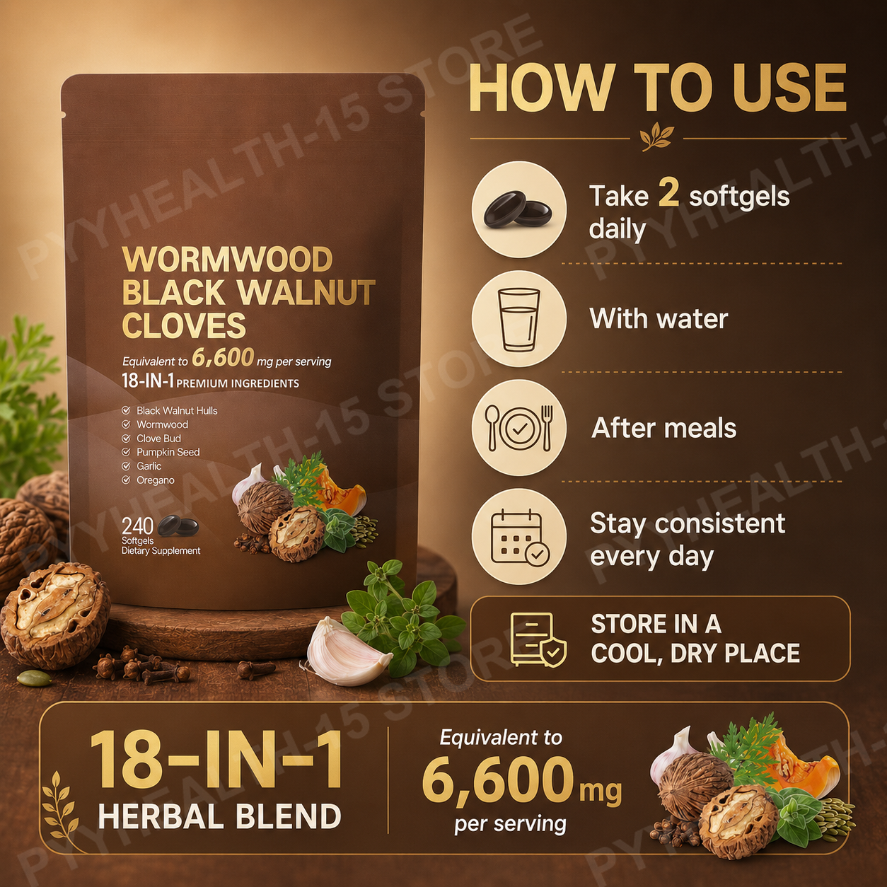 18-in-1 Wormwood Black Walnut  – обзор и цена Herbal Wellness